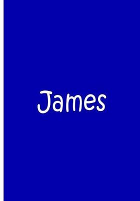 Book cover for James - Blue Personalized Journal / Notebook / Blank Lined Pages