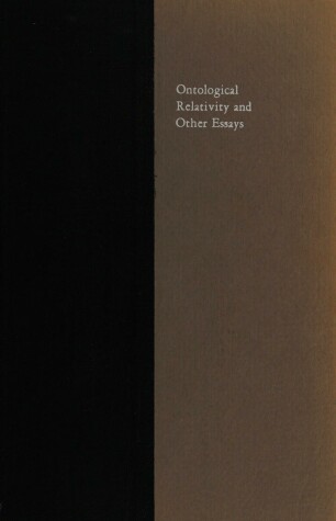 Book cover for Ontological Relativity and Other Essays