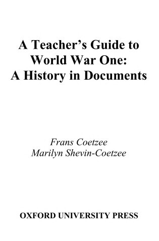 Cover of A Teacher's Guide to World War One