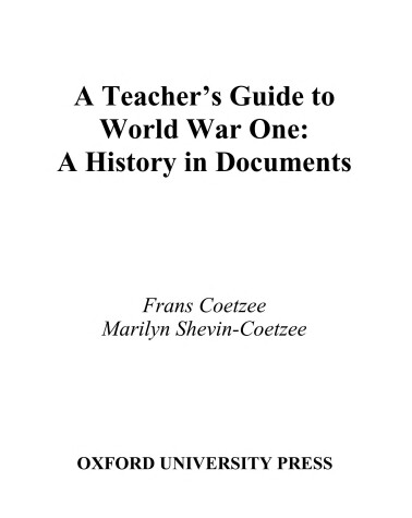 Book cover for A Teacher's Guide to World War One