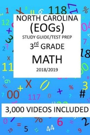 Cover of 3rd Grade NORTH CAROLINA EOGs, 2019 MATH, Test Prep