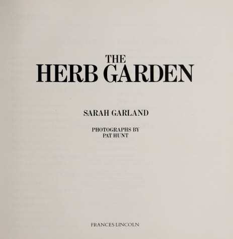 Book cover for The Herb Garden