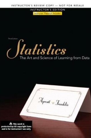 Cover of Instructor's Edition for Statistics