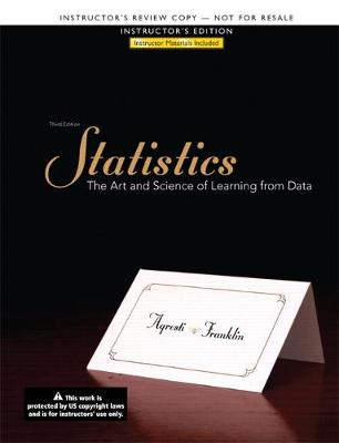 Book cover for Instructor's Edition for Statistics