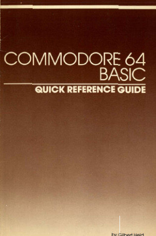Cover of Held Commodore 64 Basic Quick Referenc