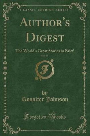 Cover of Author's Digest, Vol. 16