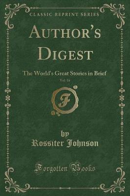 Book cover for Author's Digest, Vol. 16