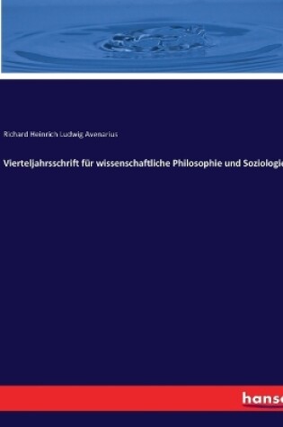 Cover of Vierteljahrsschrift für wissenschaftliche Philosophie und Soziologie