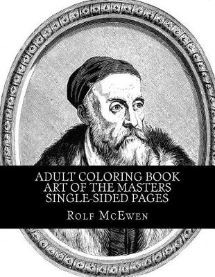 Book cover for Adult Coloring Book - Art of the Masters Single-sided Pages