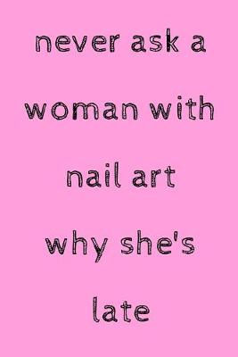 Book cover for Never ask a woman with nail art why she's late