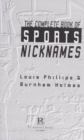 Book cover for The Complete Book of Sports Nicknames