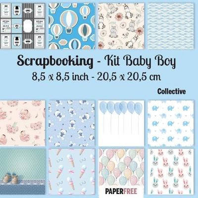 Book cover for Scrapbooking Kit Baby Boy 8,5 X 8,5 Inch - 20,5 X 20,5 CM