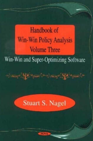 Cover of Handbook of Win-Win Policy Analysis, Volume 3