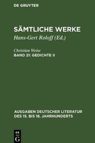 Cover of Samtliche Werke, Band 21, Gedichte II