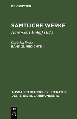 Book cover for Samtliche Werke, Band 21, Gedichte II