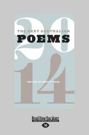 Cover of The Best Australian Poems 2014