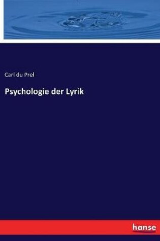 Cover of Psychologie der Lyrik