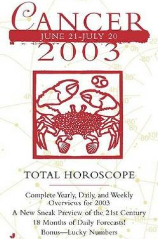 Cover of Total Horoscopes 2003: Cancer