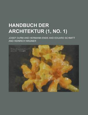 Book cover for Handbuch Der Architektur (1, No. 1 )