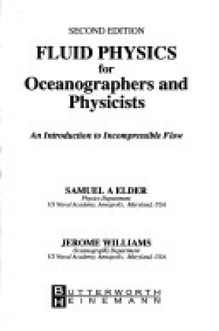 Cover of Fluid Physics for Oceanographers and Physicists
