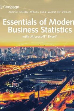 Cover of Mindtap for Anderson/Sweeney/Williams/Camm/Cochran/Fry/Ohlmann's Essentials of Modern Business Statistics with Microsoft Excel, 1 Term Printed Access Card