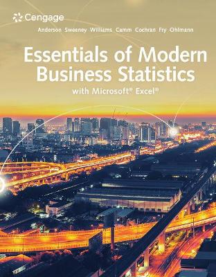 Book cover for Mindtap for Anderson/Sweeney/Williams/Camm/Cochran/Fry/Ohlmann's Essentials of Modern Business Statistics with Microsoft Excel, 1 Term Printed Access Card