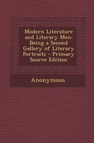 Cover of Modern Literature and Literary Men