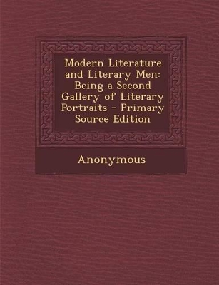 Book cover for Modern Literature and Literary Men