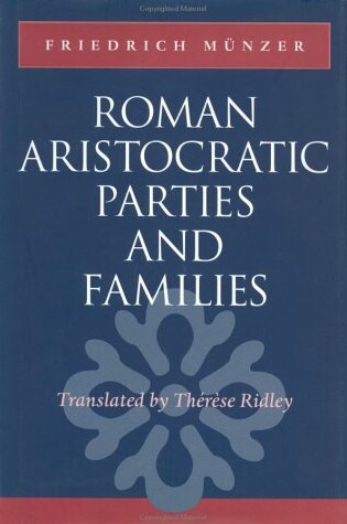 Cover of Roman Aristocratic Parties and Families