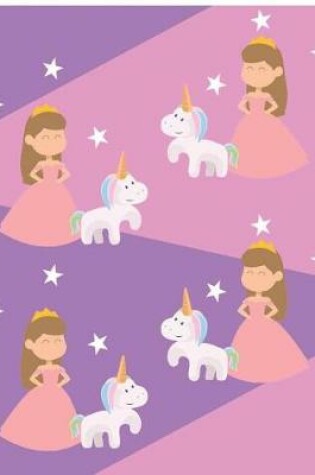 Cover of Blank Sketchbook for Girls - Princess and Unicorns