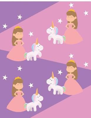 Book cover for Blank Sketchbook for Girls - Princess and Unicorns