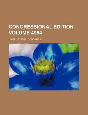 Book cover for Congressional Edition Volume 4954