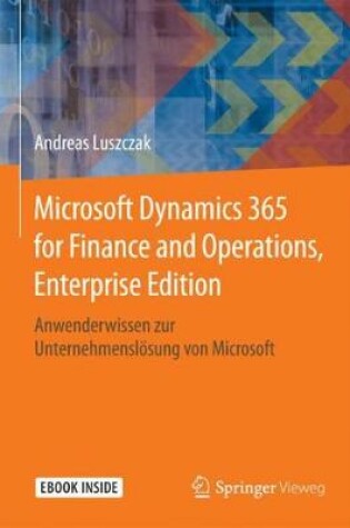 Cover of Microsoft Dynamics 365 for Finance and Operations, Enterprise Edition