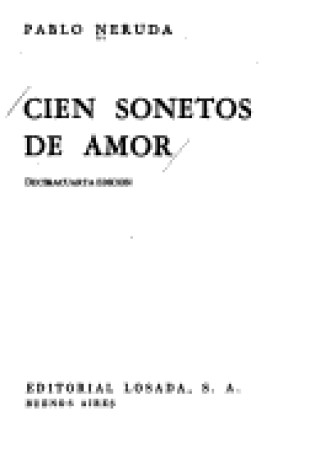 Cover of Cien Sonetos de Amor