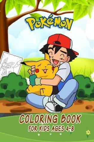 Cover of pokemon coloring book for kids ages 4-8