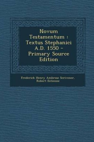 Cover of Novum Testamentum