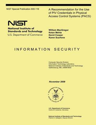 Book cover for A Recommendation for the Use of PIV Credentials in Physical Access Control Systems (PACS)