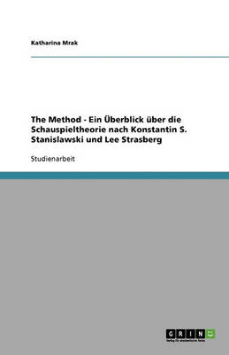 Book cover for The Method. Ein Überblick über die Schauspieltheorie nach Konstantin S. Stanislawski und Lee Strasberg