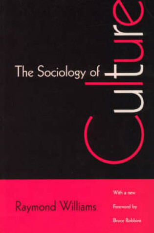Cover of The Sociology of Culture