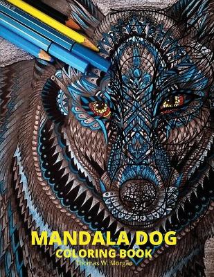 Book cover for Mandala Dog Coloring Book