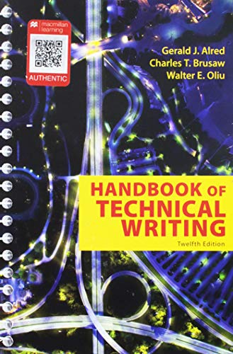 Book cover for The Handbook of Technical Writing 12e & Launchpad Solo for Professional Writing (Six Month Access)