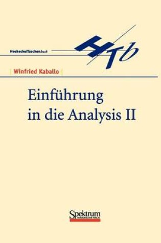 Cover of Einfuhrung in Die Analysis II