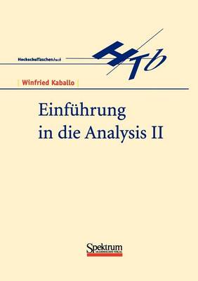 Book cover for Einfuhrung in Die Analysis II