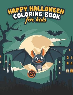 Book cover for Happy Halloween coloring book for Kids