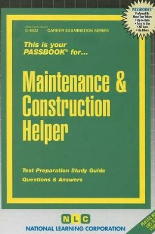 Cover of Maintenance and Construction Helper