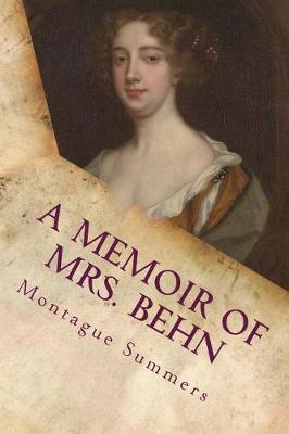 Book cover for A Memoir of Mrs. Behn