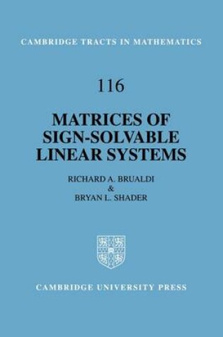 Cover of Matrices of Sign-Solvable Linear Systems