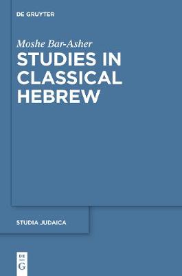 Cover of Studies in Classical Hebrew