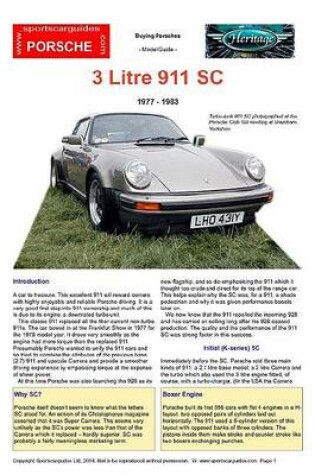 Cover of 3 Litre 911 SC