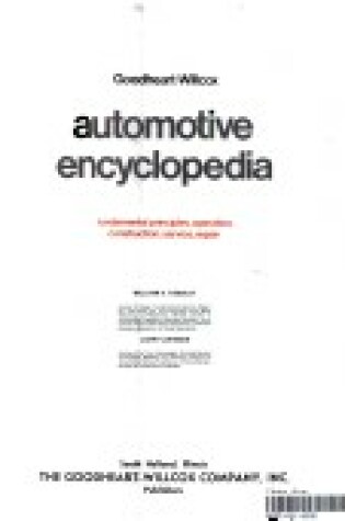 Cover of Goodheart-Willcox Automotive Encyclopedia